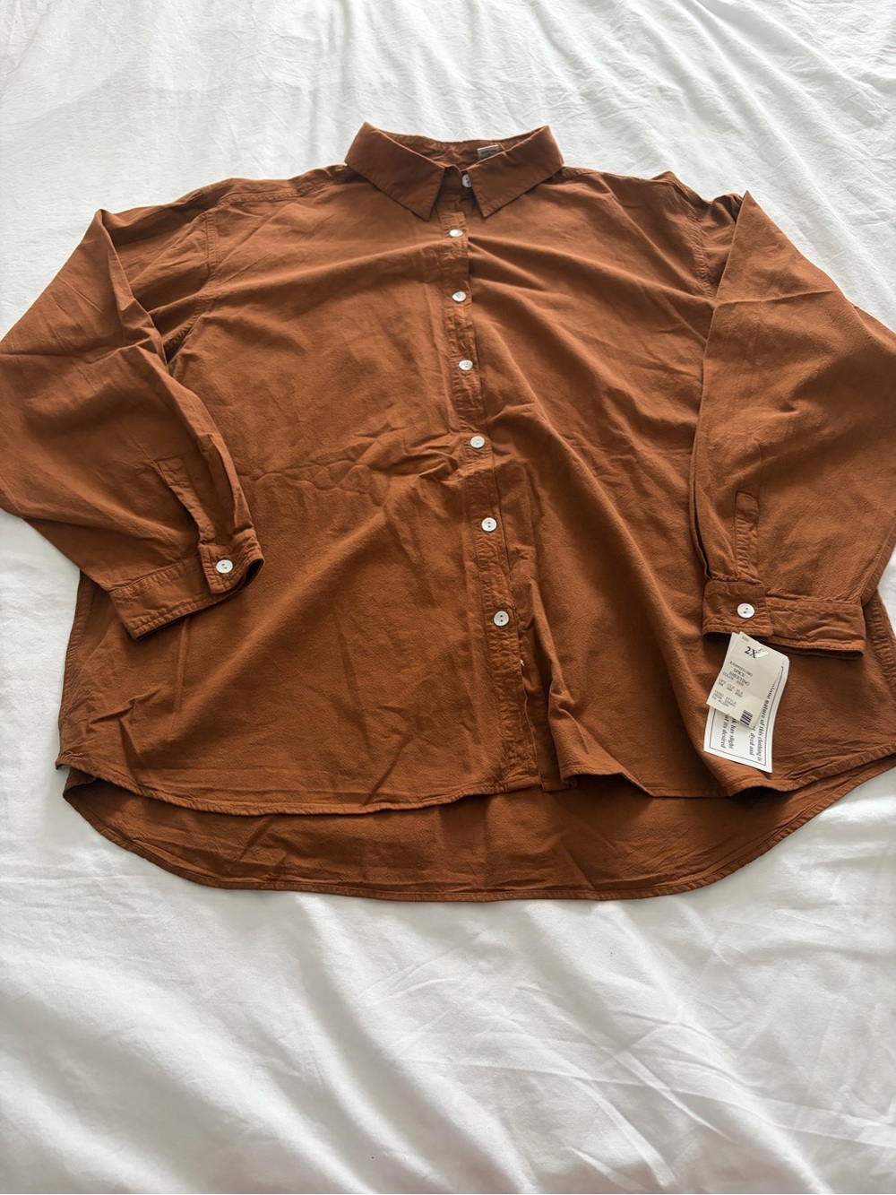Maggie Barnes Terracotta Cotton Fall Cowgirl Plus Size 2X Button-Up Shirt NWT - Picture 4 of 10